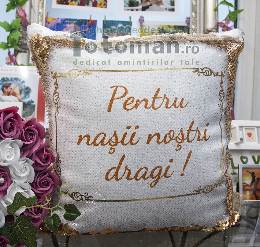 Perna personalizata cu paiete reversibile