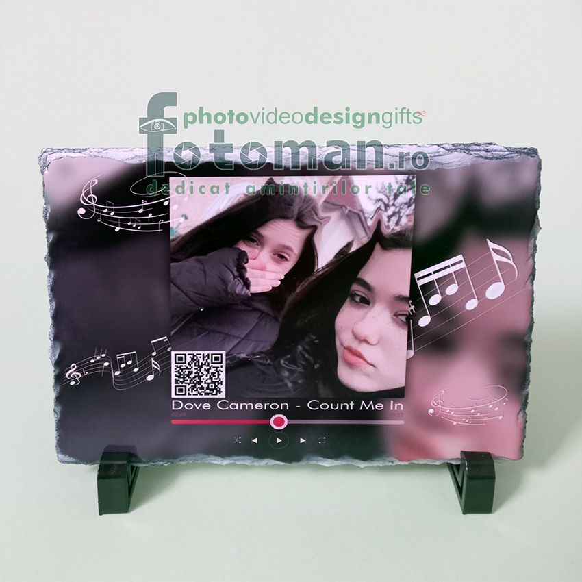 Piatra muzicala Youtube (cu cod QR scanabil)