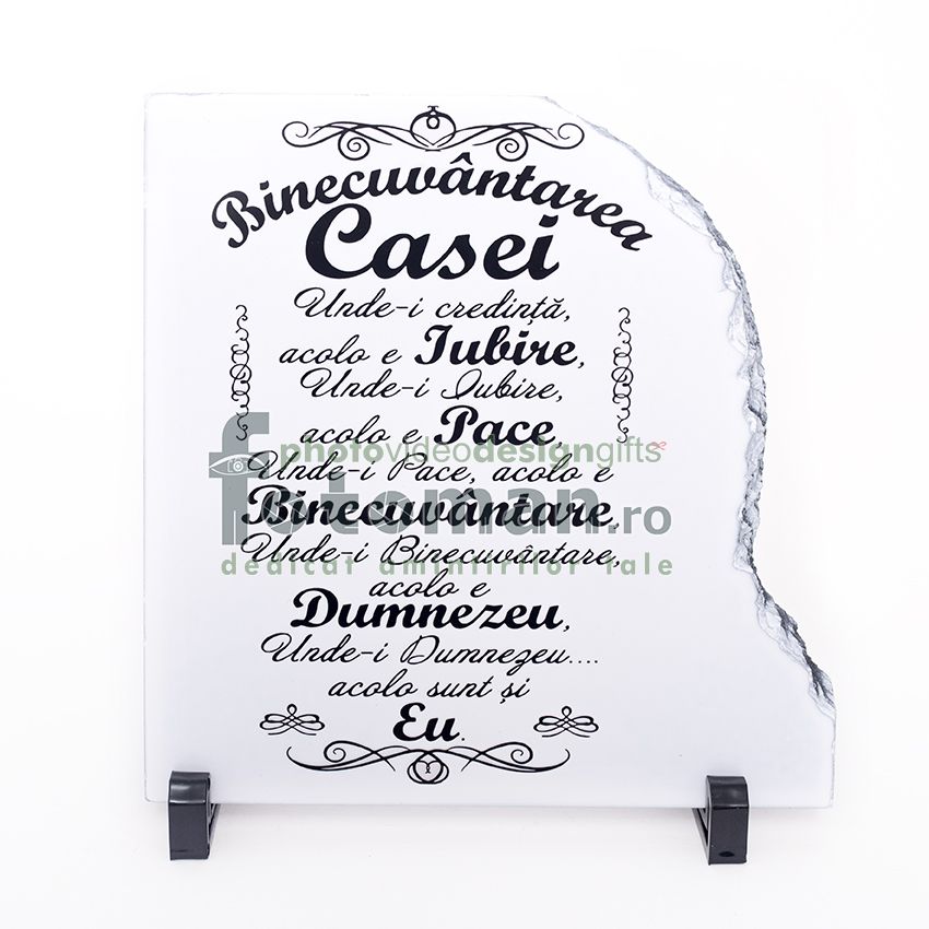 Piatra personalizata-decupare lateral