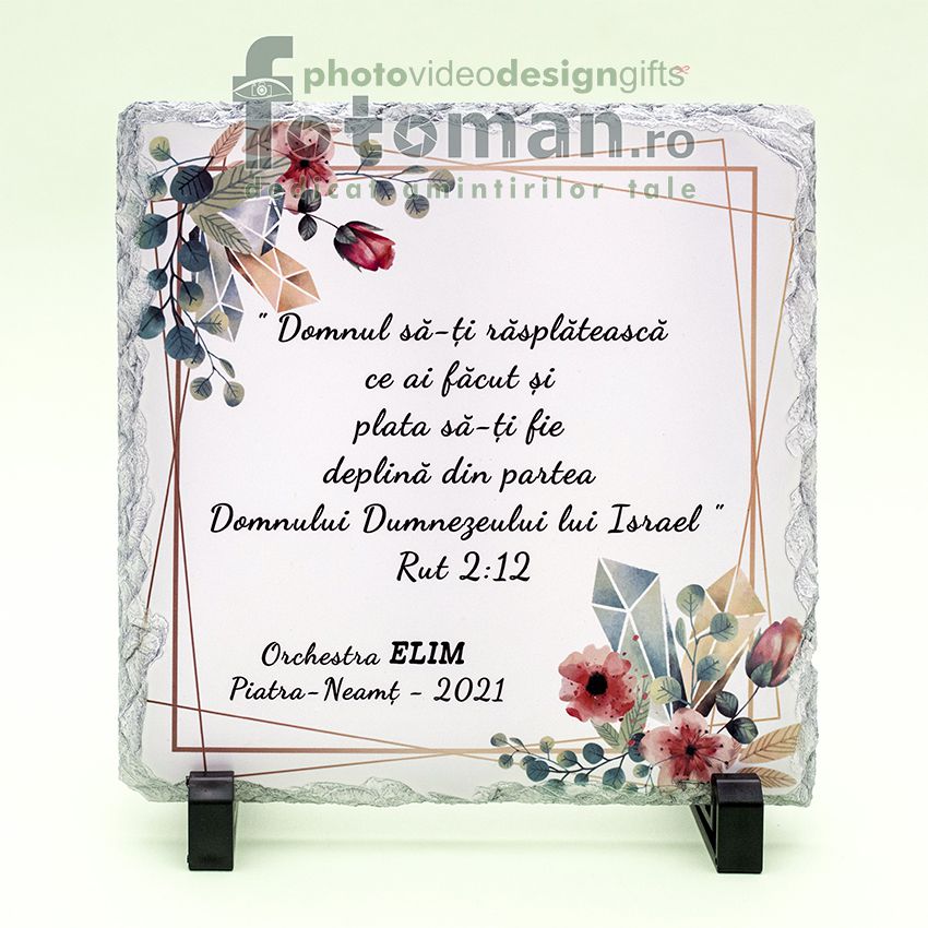 Piatra personalizata foto-text