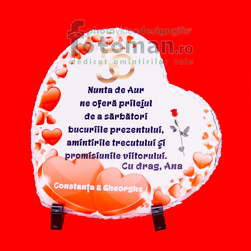 Piatra personalizata-inima