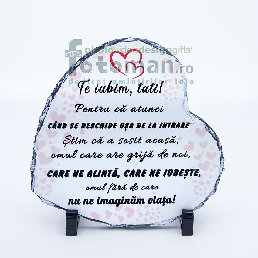 Piatra personalizata-inima