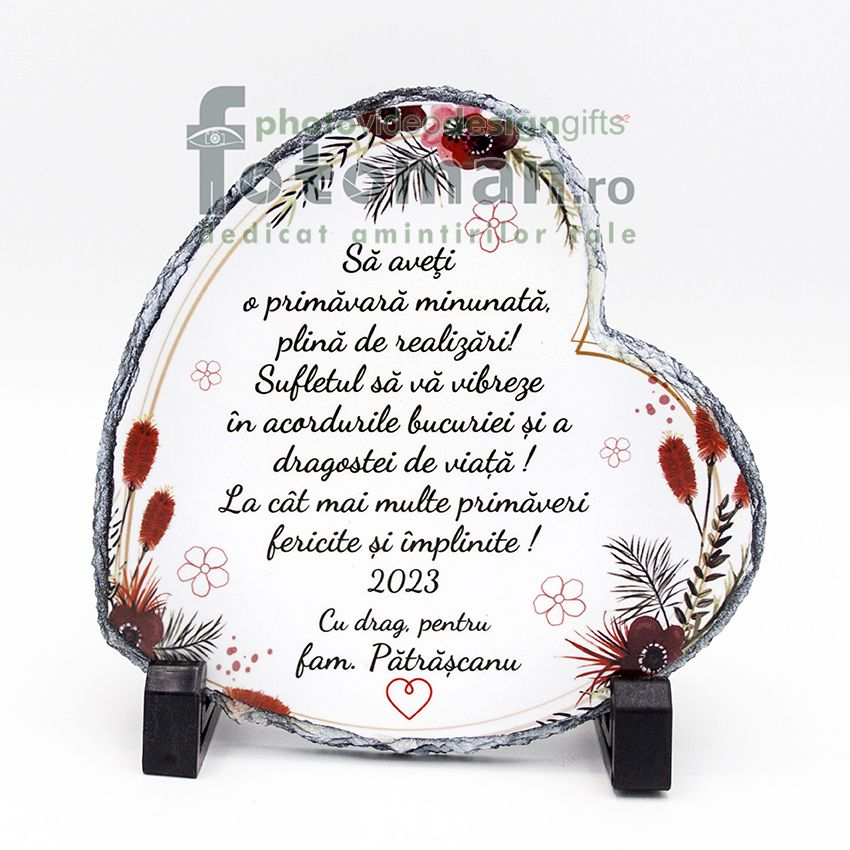 Piatra personalizata-inima