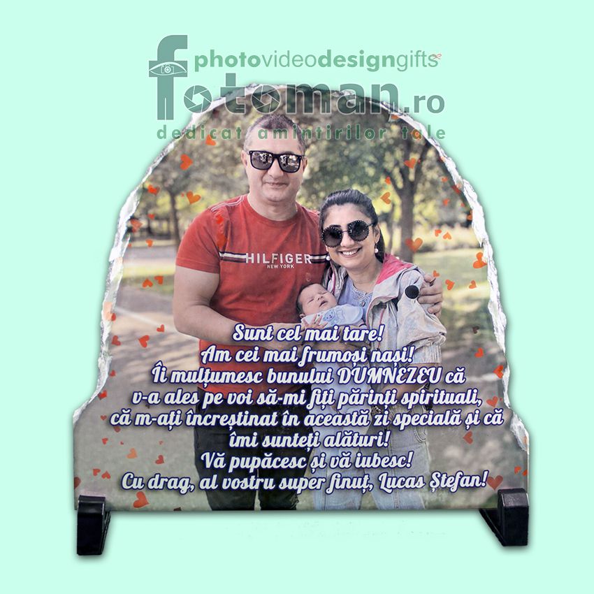 Piatra personalizata-semirotunda