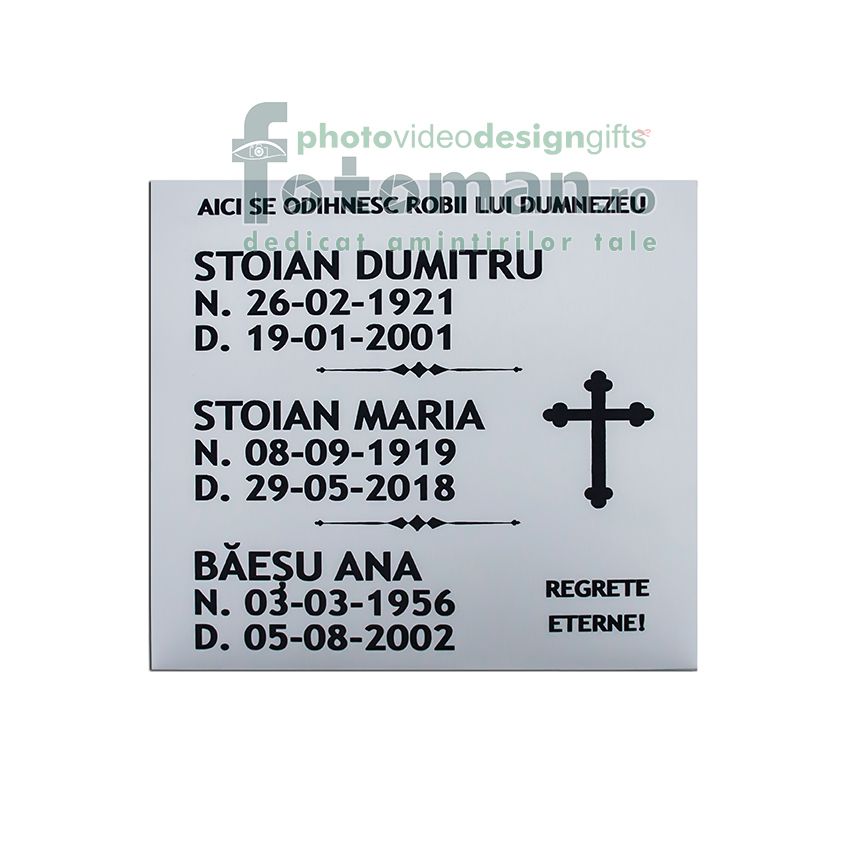Placuta funerara 