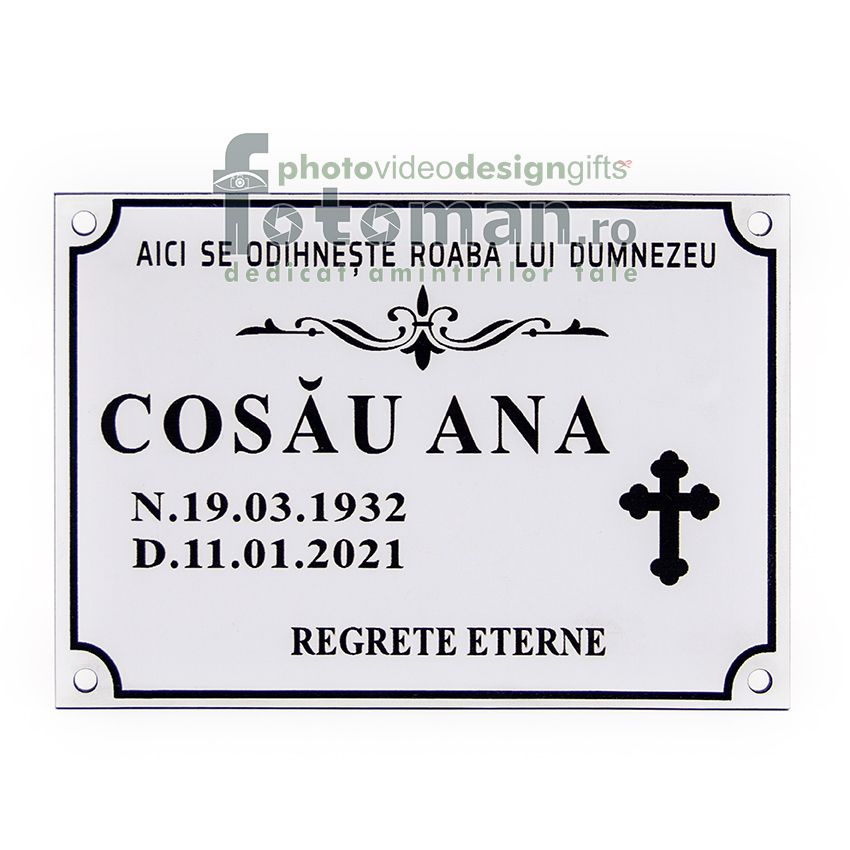 Placuta funerara 