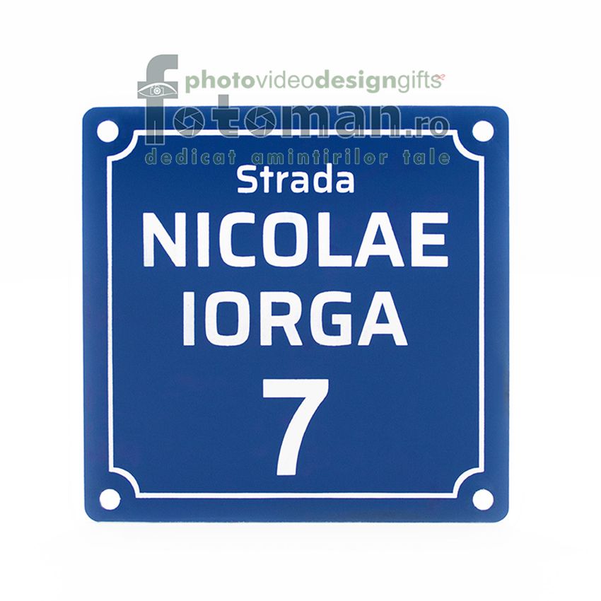 Placuta gravata cu adresa 