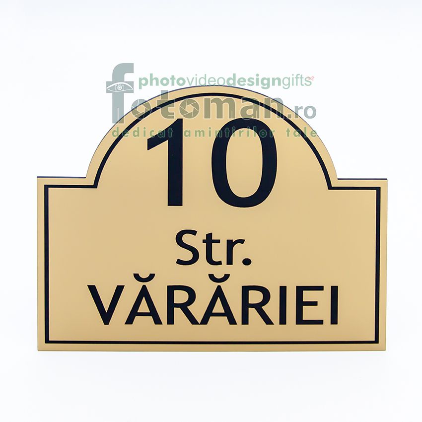 Placuta gravata cu adresa 