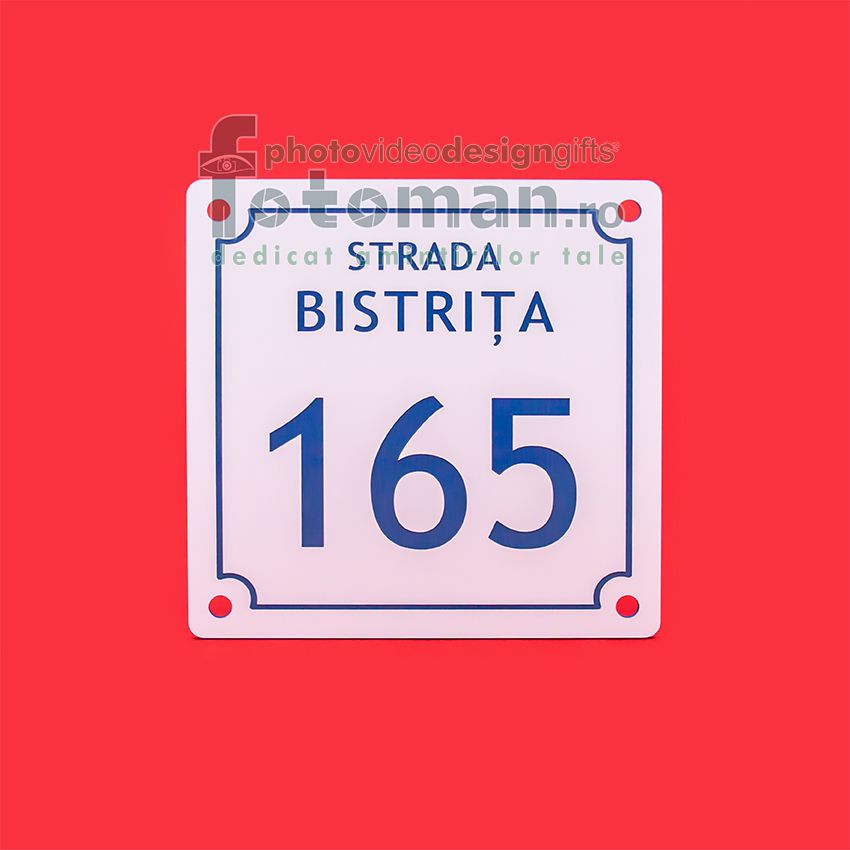 Placuta gravata cu adresa 