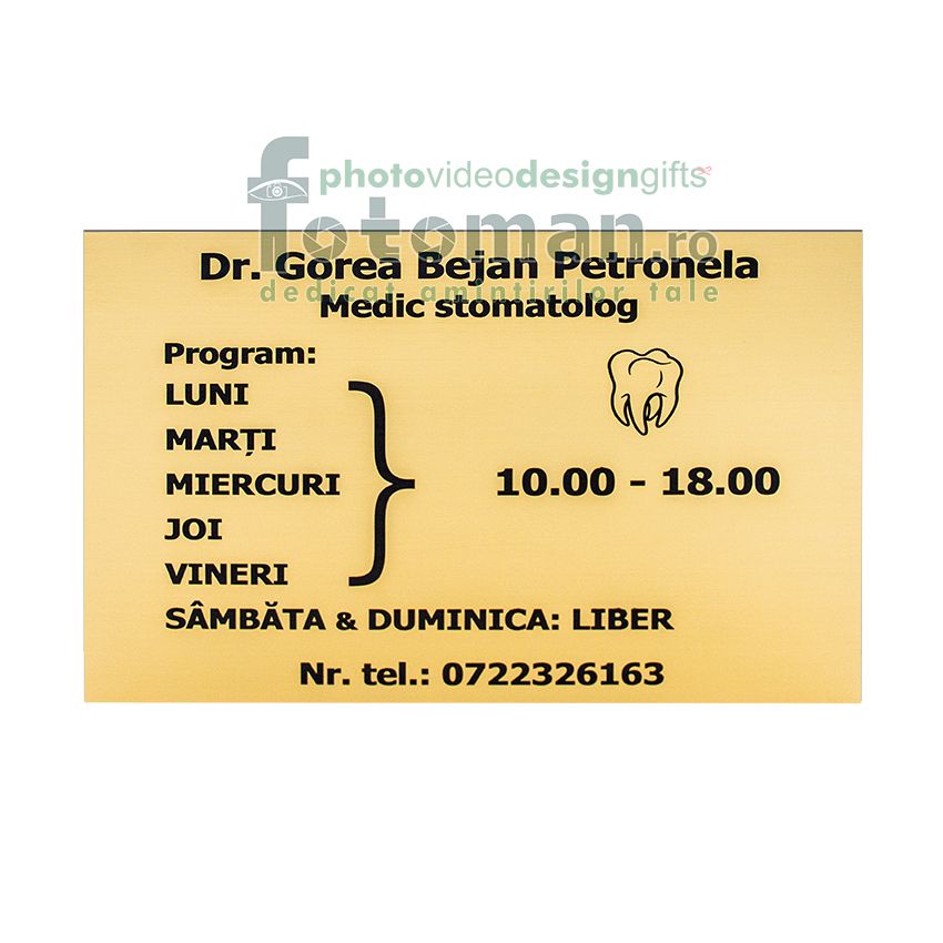 Placuta gravata program firme