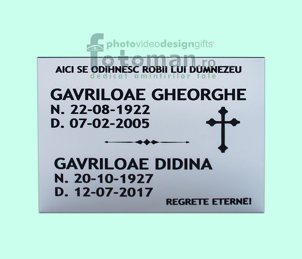 Placute gravate funerare