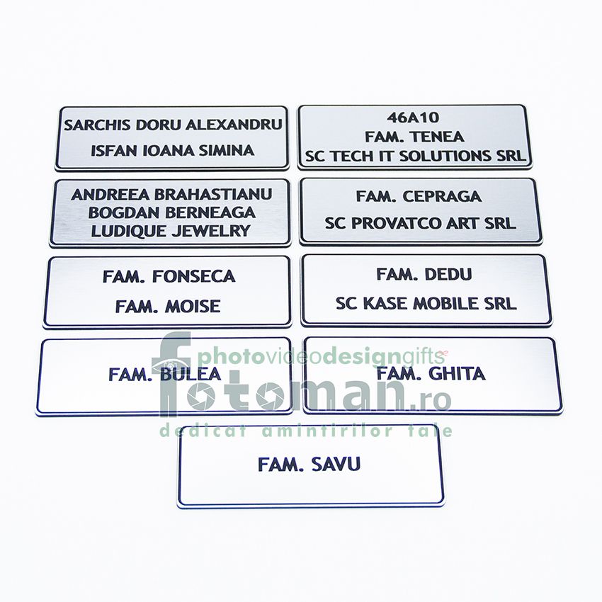 Placute gravate pentru cutii postale