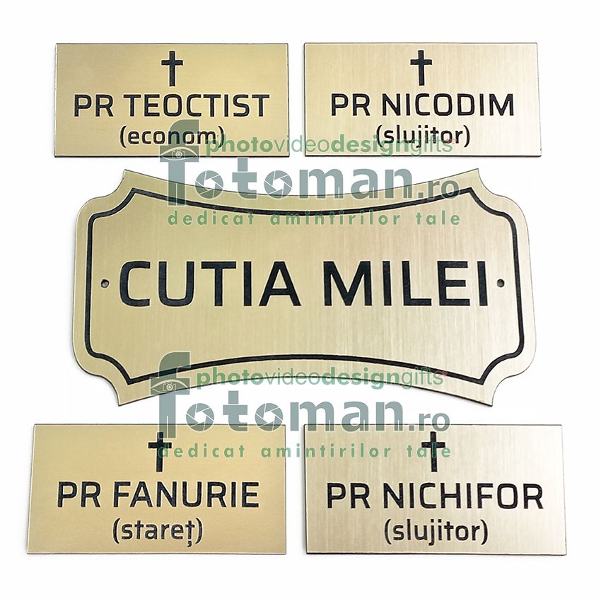 Placute personalizate gravate-decupate
