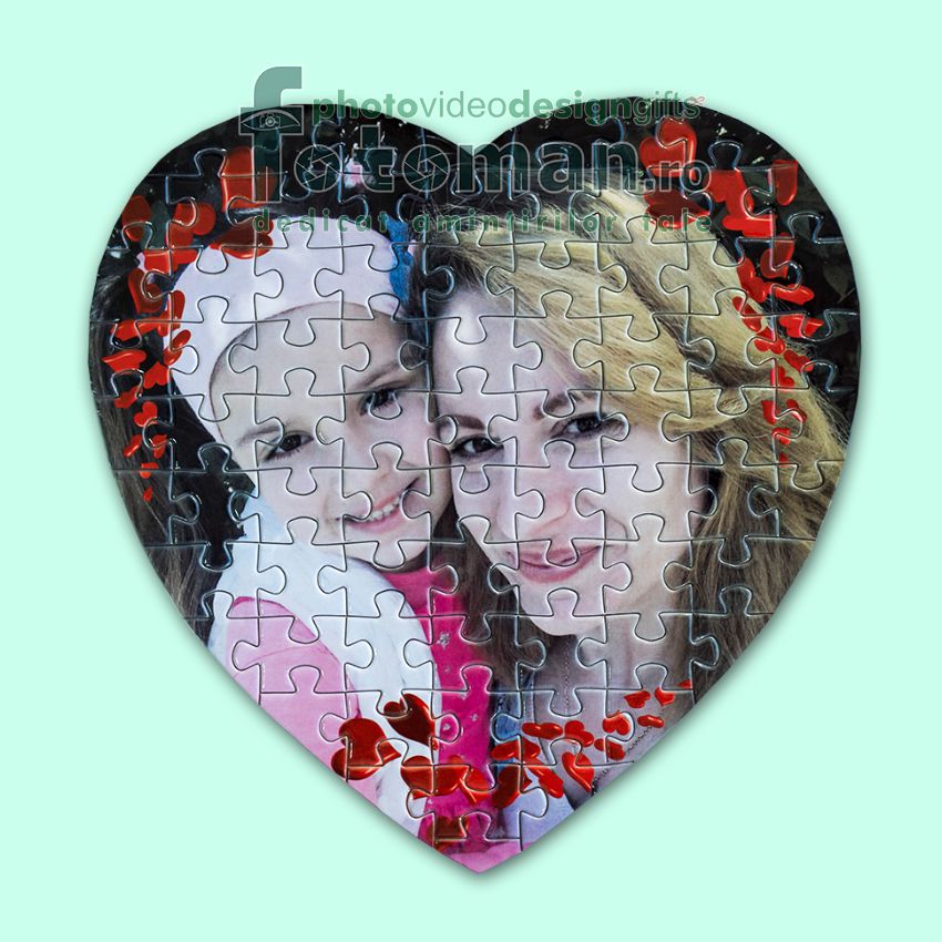 Puzzle personalizat carton-inima