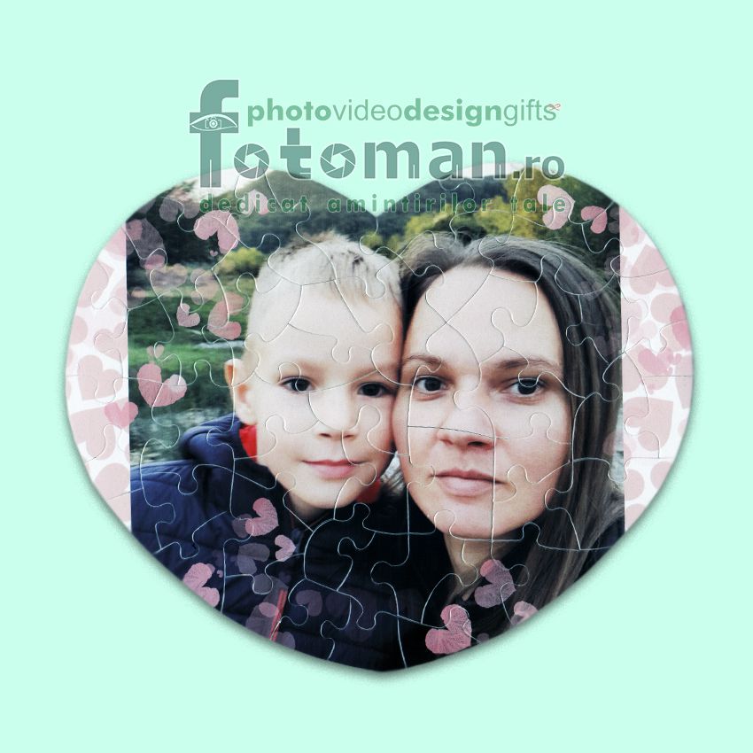 Puzzle personalizat carton-inima