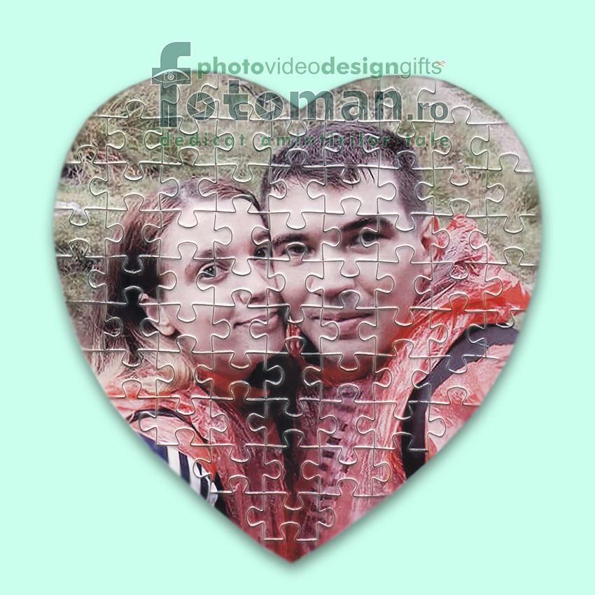 Puzzle personalizat carton-inima