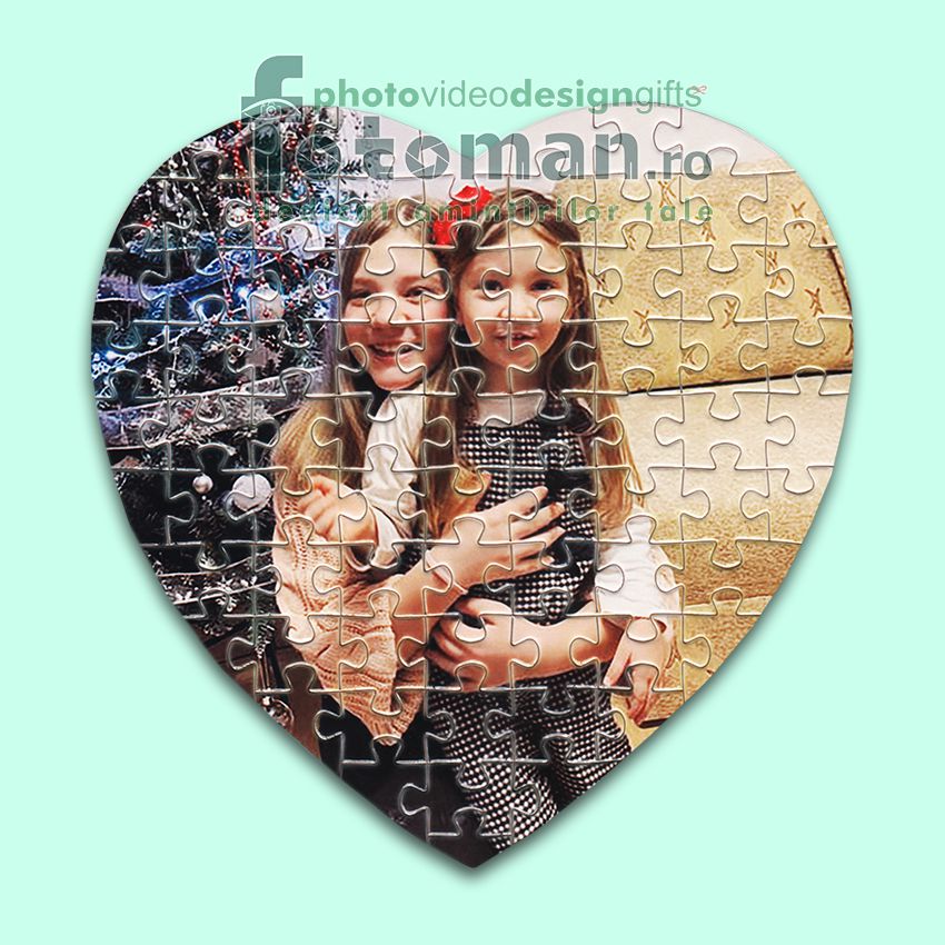 Puzzle personalizat carton-inima