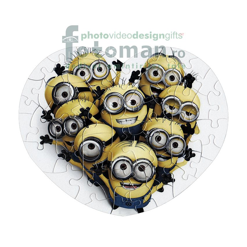 Puzzle personalizat carton-inima