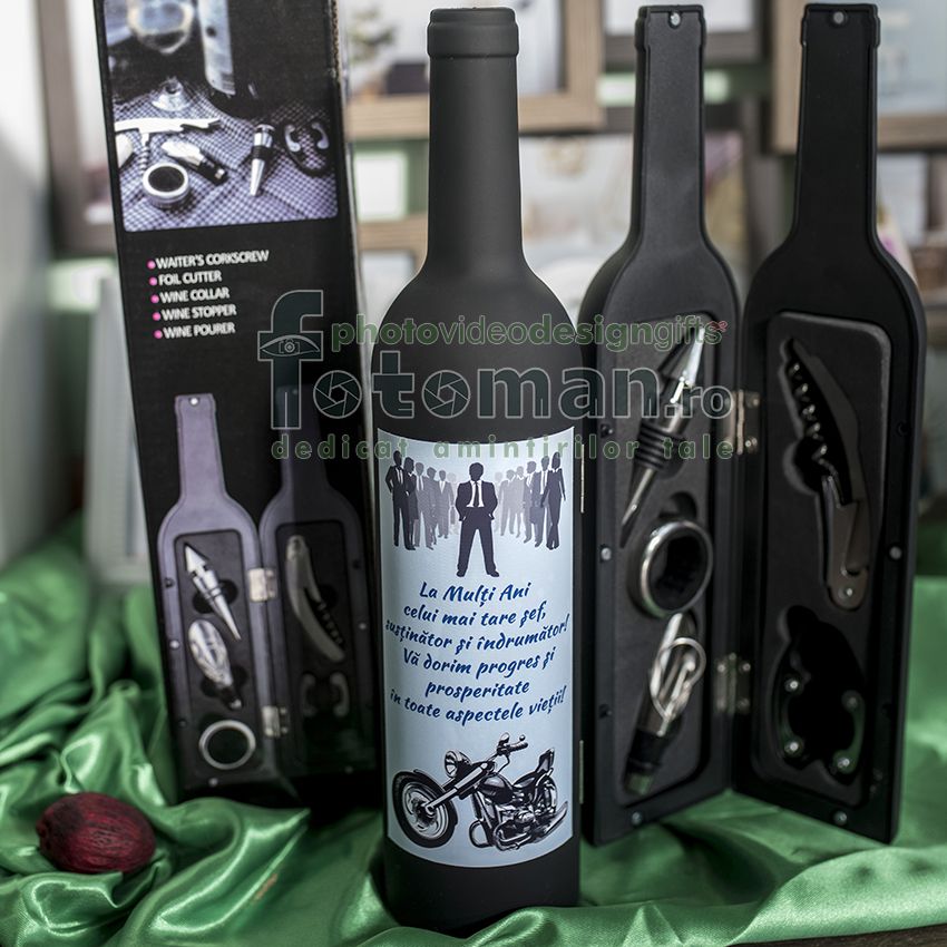 Sticla magnetica & set desfacator vin