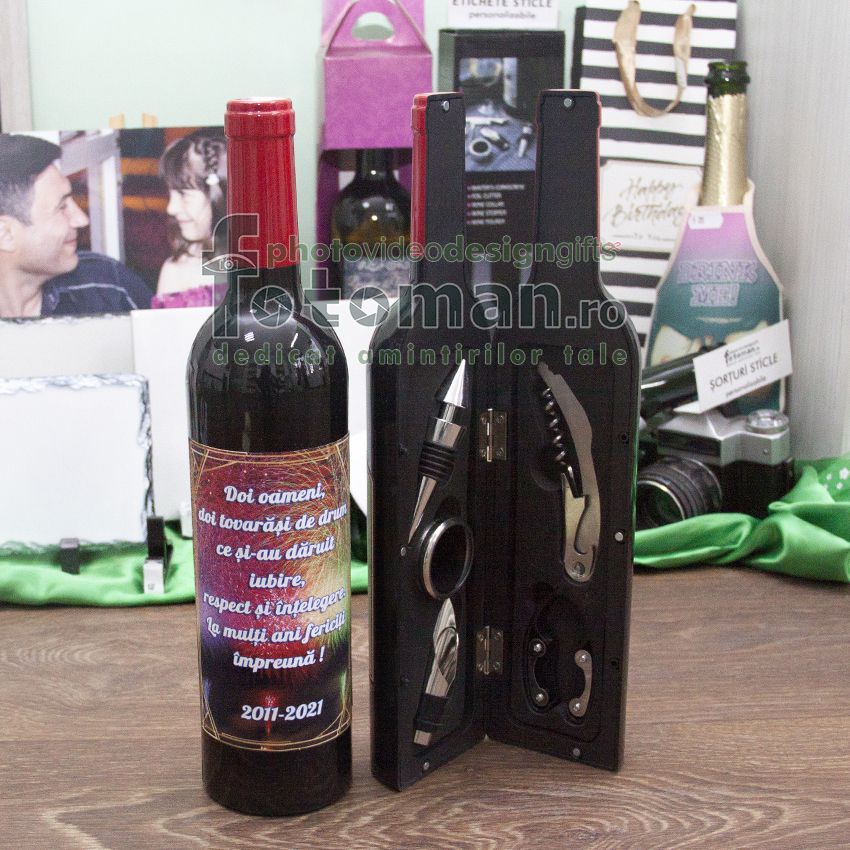Sticla magnetica & set desfacator vin