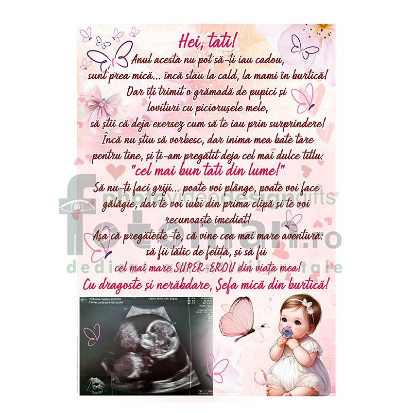Tablou bebe cu ecograf
