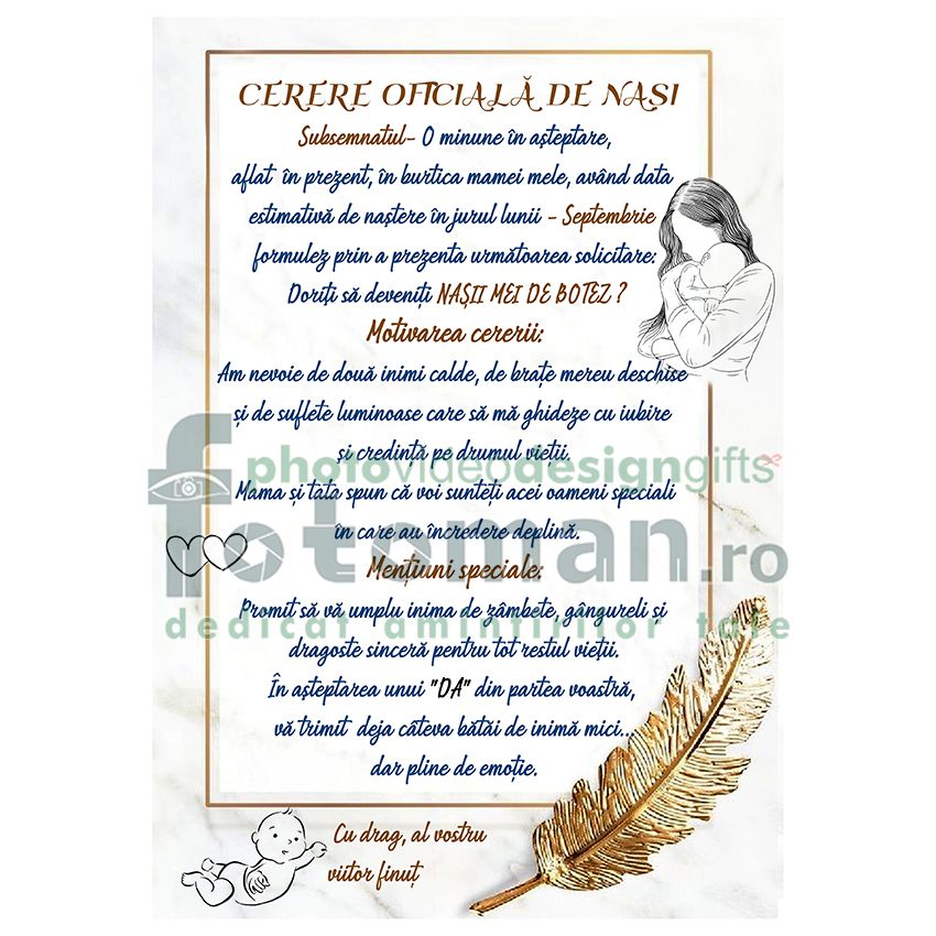 Tablou bebe personalizat