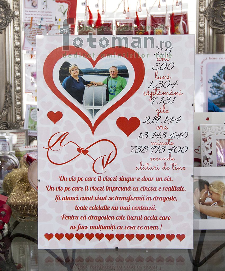 Tablou romantic aniversar