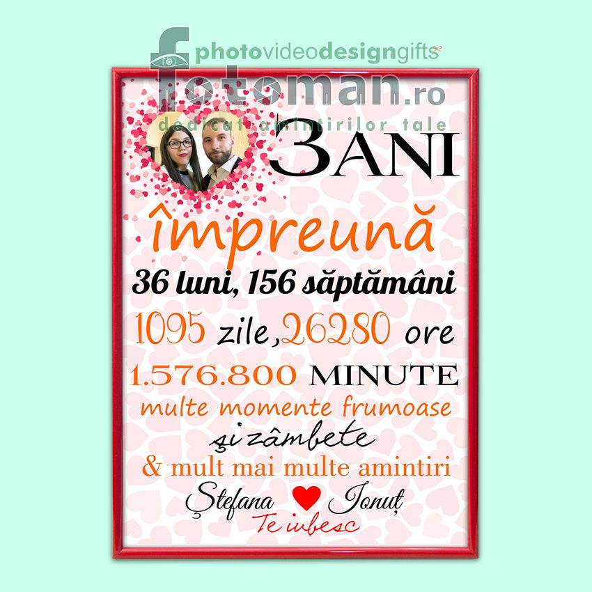 Tablou romantic de aniversare