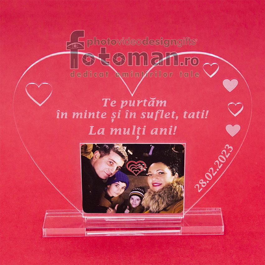 Trofeu plexiglas Inima