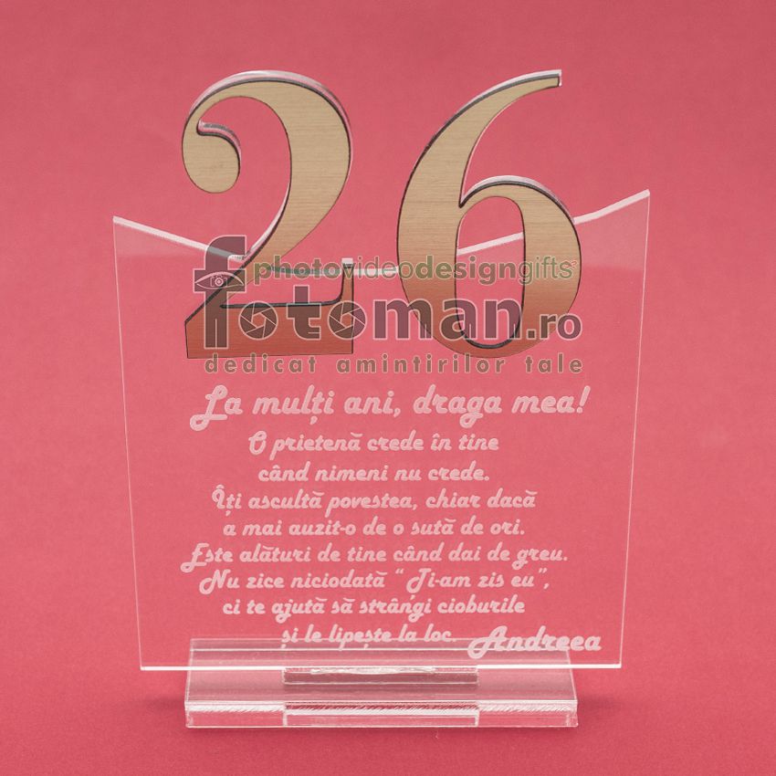 Trofeu plexiglas Numar 