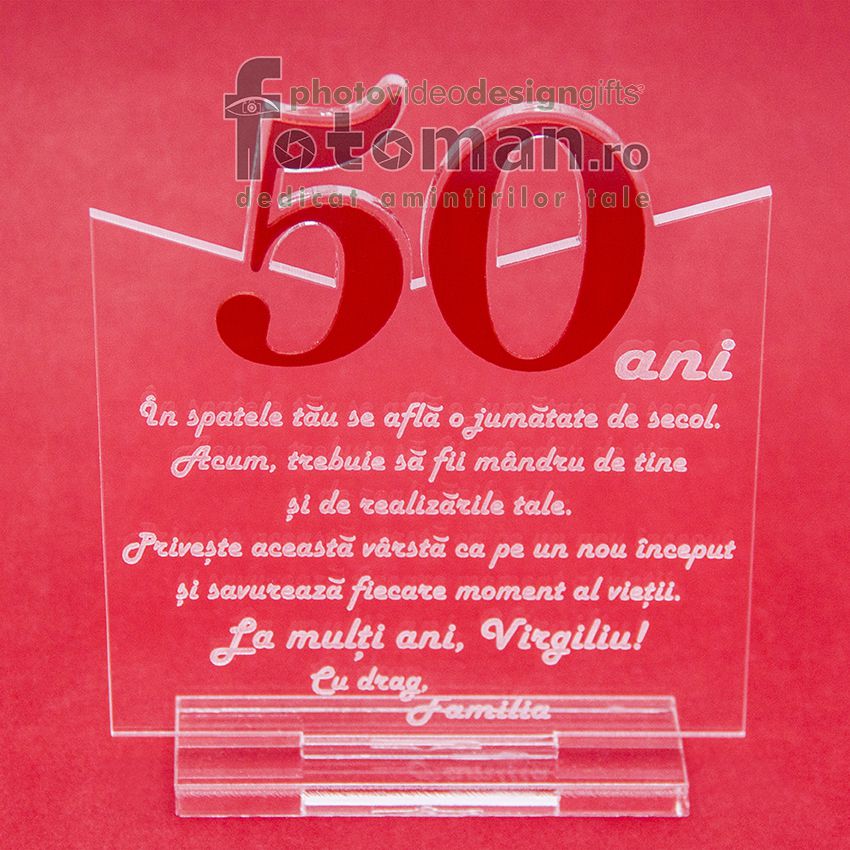 Trofeu plexiglas Numar 
