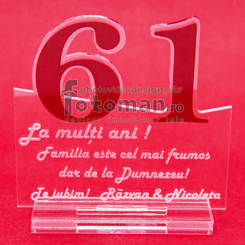 Trofeu plexiglas Numar 